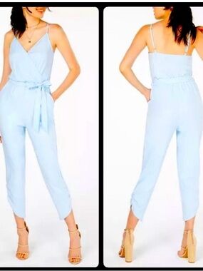 XOXO Light Blue Sleeveless Jumpsuit